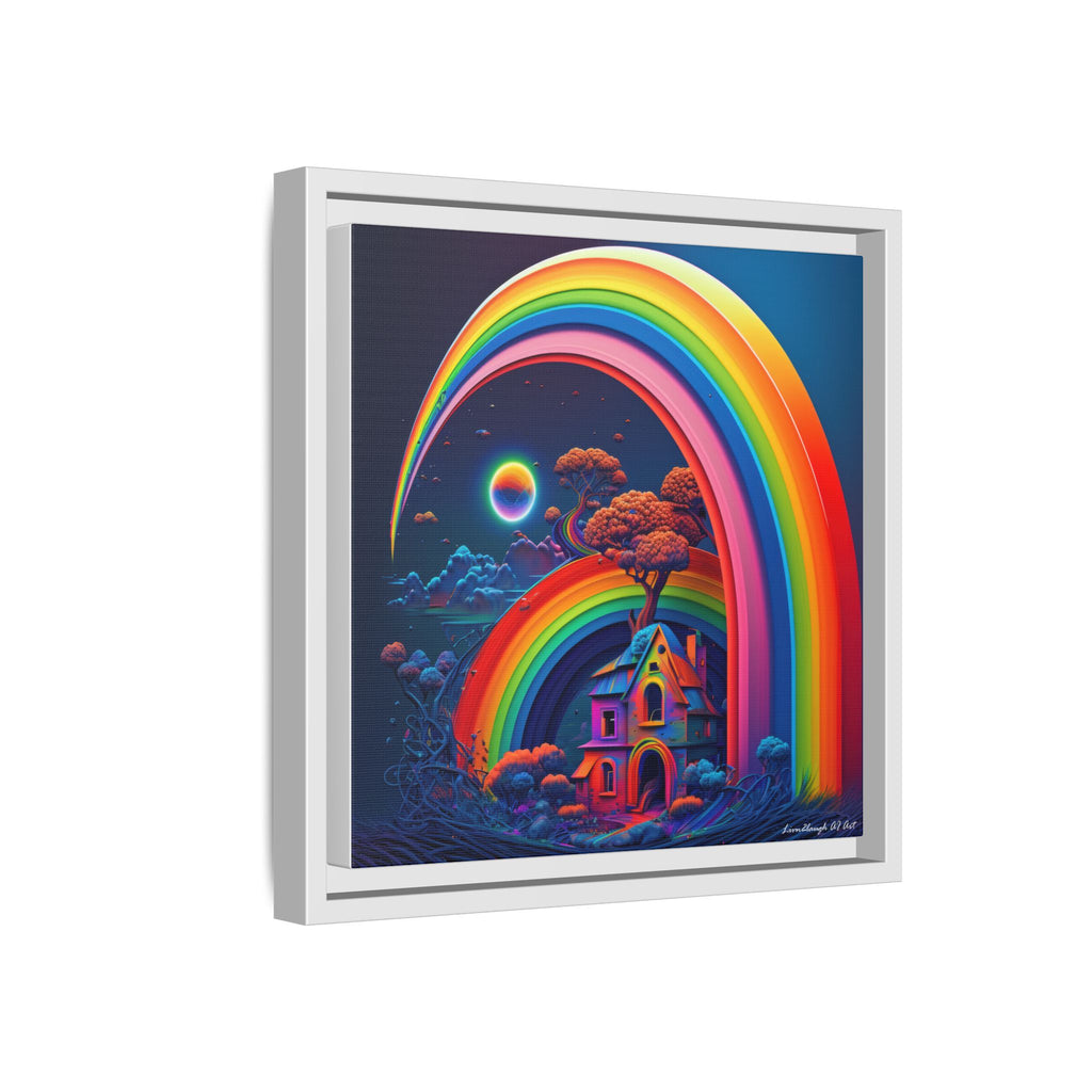 Home Beneath the Rainbow, Art Print — Colorful Modern Wall Canvas