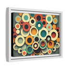 Gathered Circles, Matte Canvas, Framed (Multi-color)