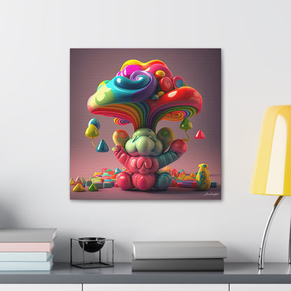 Gummy-Candy Style Mushroom Fun Bliss Cute Animal Canvas Gallery Wraps