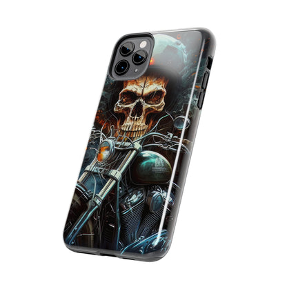 Skull Motorcycle Rider, Ready to Tear Up Road On Beautiful Bike 9 Tough Phone Cases