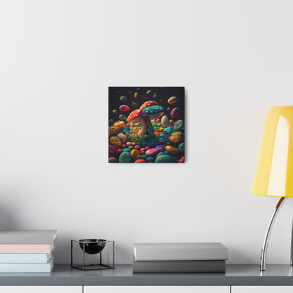 Beautiful Mushroom Luminating Colorful Bliss Canvas Gallery Wraps