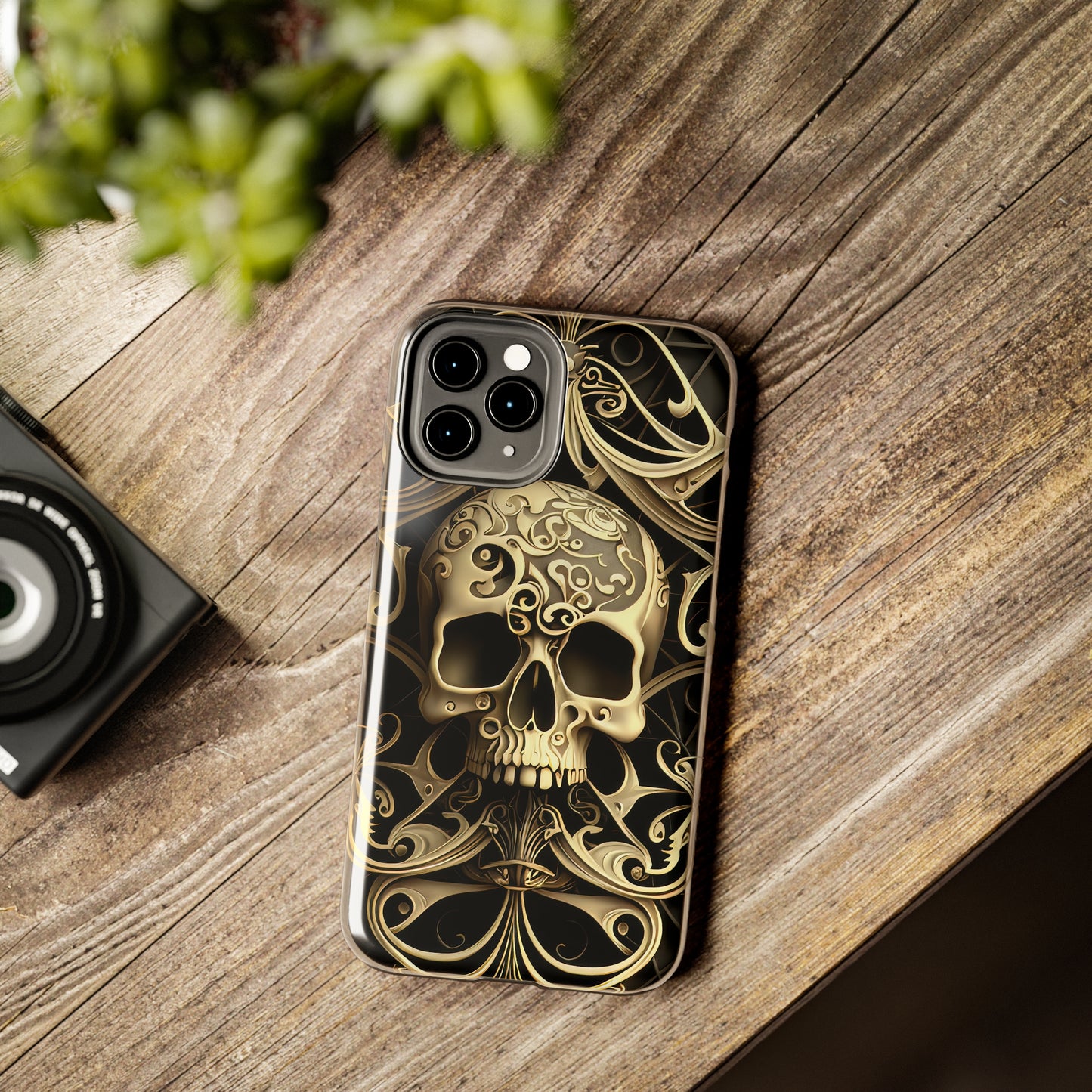 Metallic Chrome Skulls and classic Designed 7 Tough Phone Cases