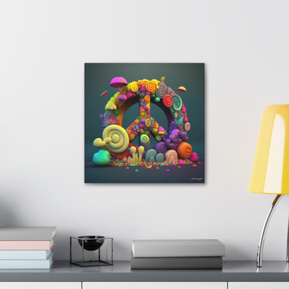 Fantastic Gummie Hippie Peace Sign Canvas Gallery Wraps