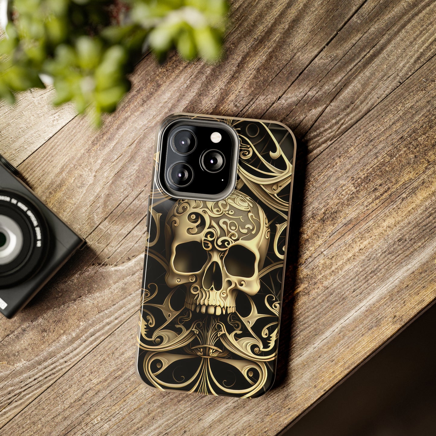 Metallic Chrome Skulls and classic Designed 7 Tough Phone Cases