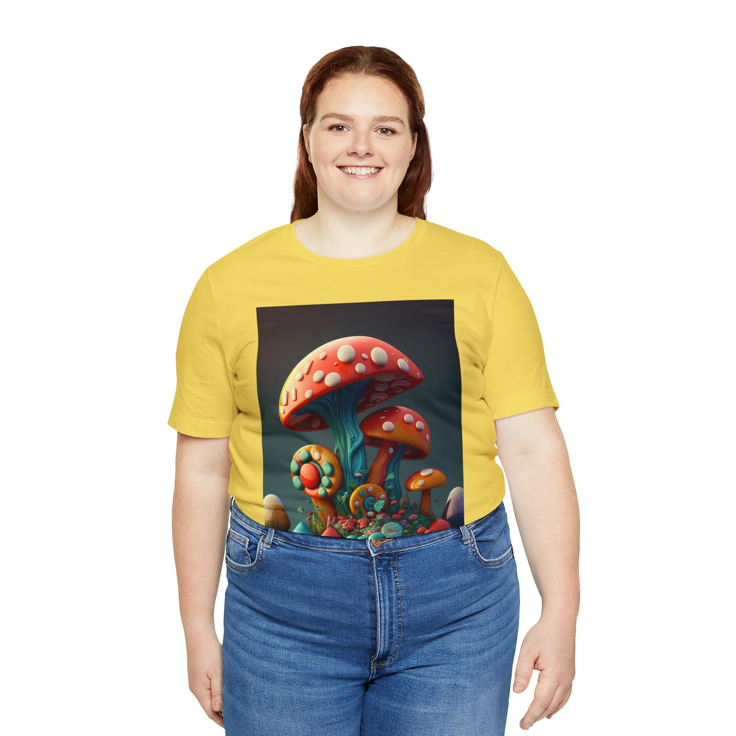 Hippie Mushroom Color Candy Style Design Style 6 Unisex Jersey Short Sleeve Tee