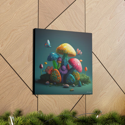 Beautiful Mushroom Luminating Colorful Bliss 4 Canvas Gallery Wraps