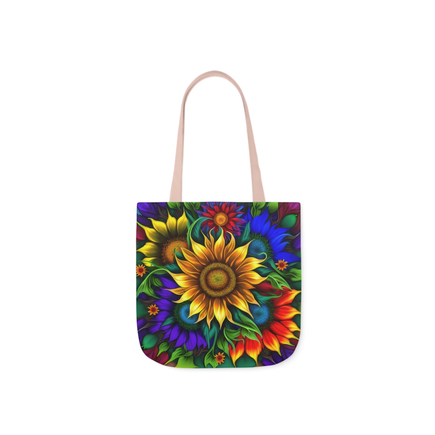 Bold And Beautiful Flowers Style Four Polyester Canvas Tote Bag (AOP)