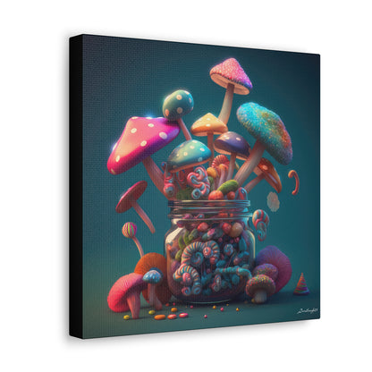 Beautiful Mushroom Luminating Colorful Bliss 11 Canvas Gallery Wraps