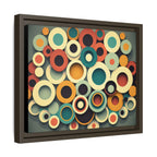 Gathered Circles, Matte Canvas, Framed (Multi-color)