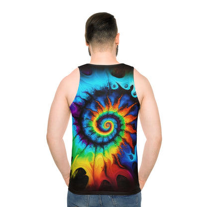 Bold And Beautiful Tie Dye Style Two 3 Unisex Tank Top (AOP)