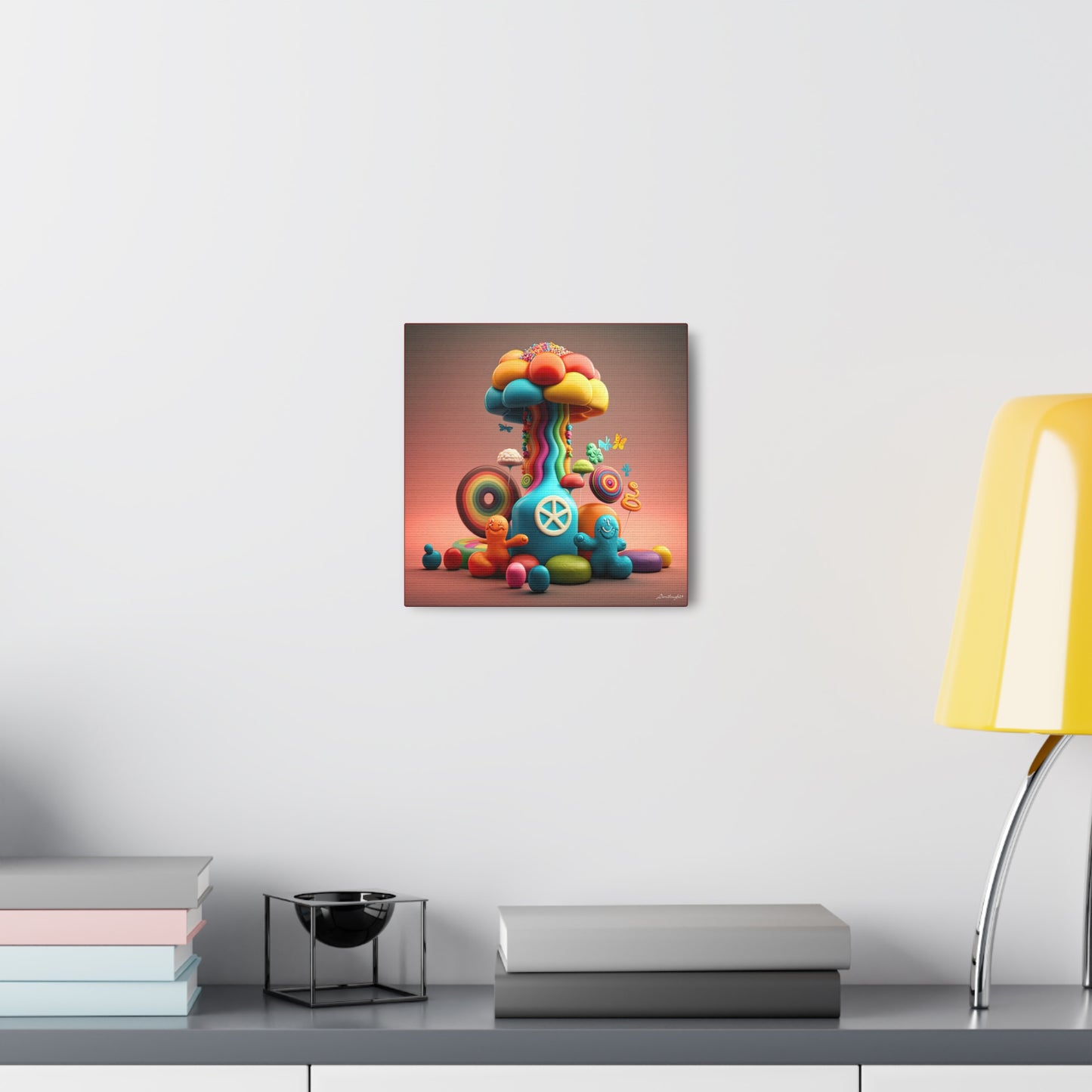 Gummy-Candy Style Mushroom Fun Bliss Canvas Gallery Wraps