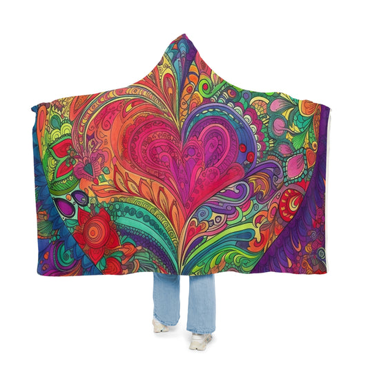 Heart Flower Color College Snuggle Blanket