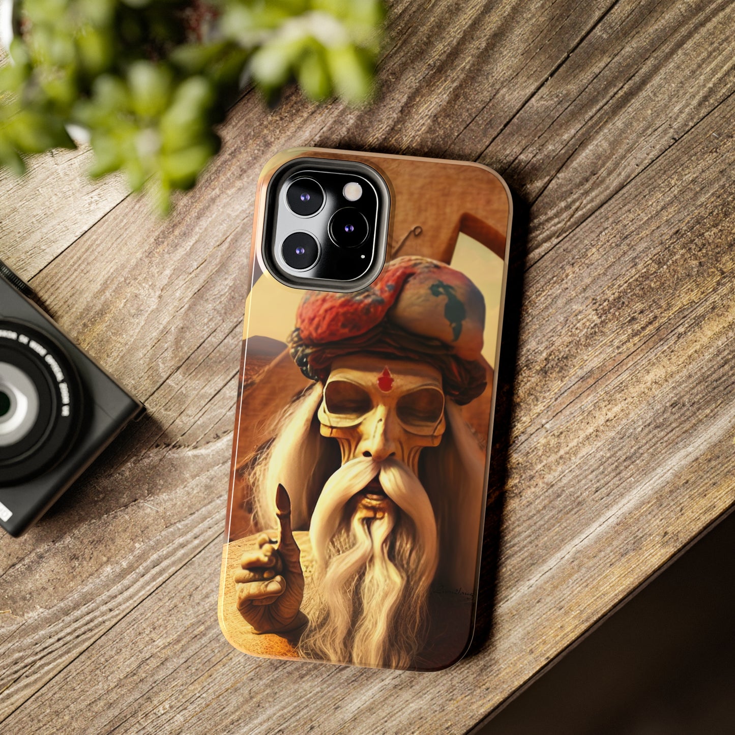 Wise Man In Dessert With Beard And Peace Sign Tough Phone Cases