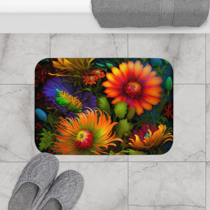 Bold And Beautiful Flowers Style One Bath Mat