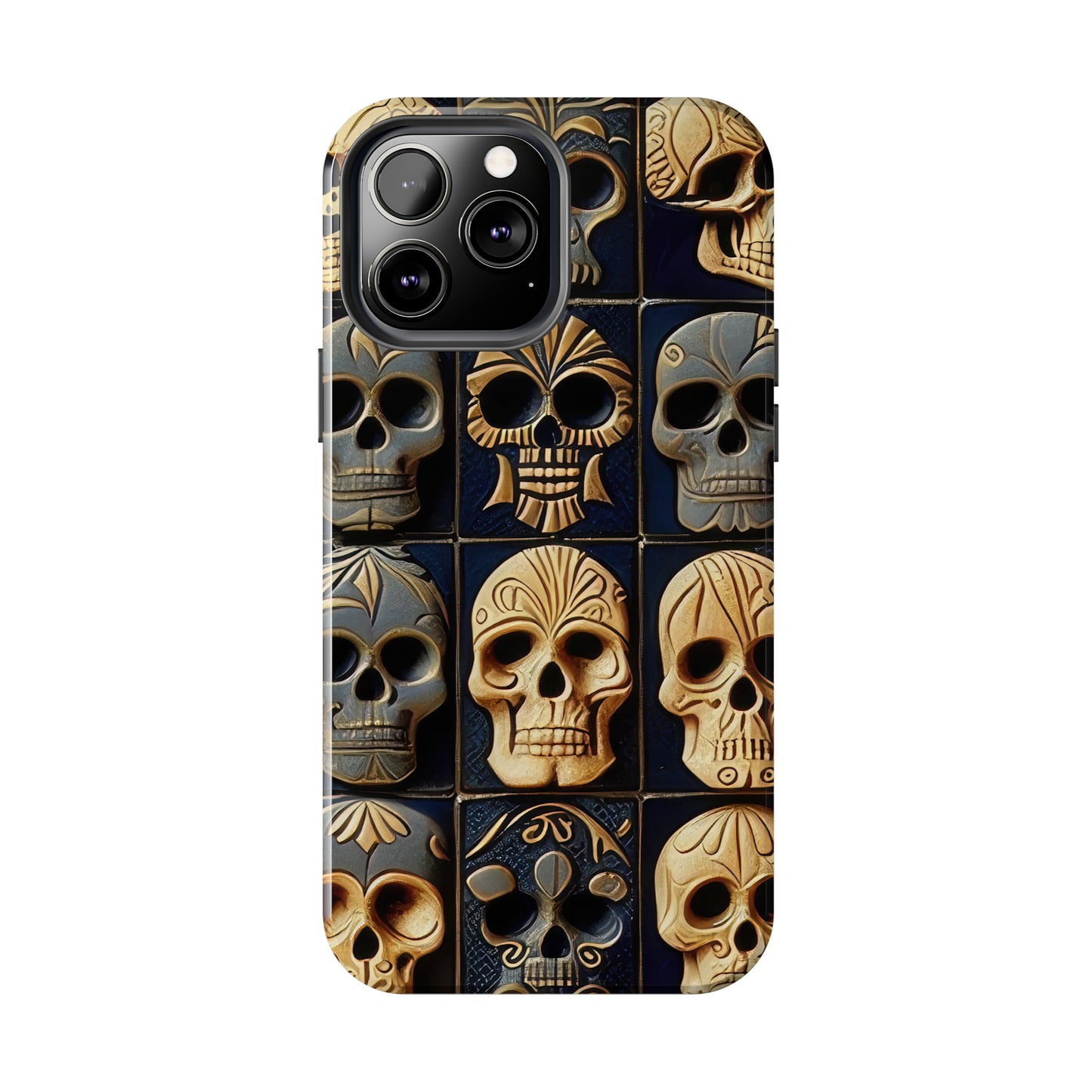 Metallic Chrome Skulls and classic Designed 17 Tough Phone Cases