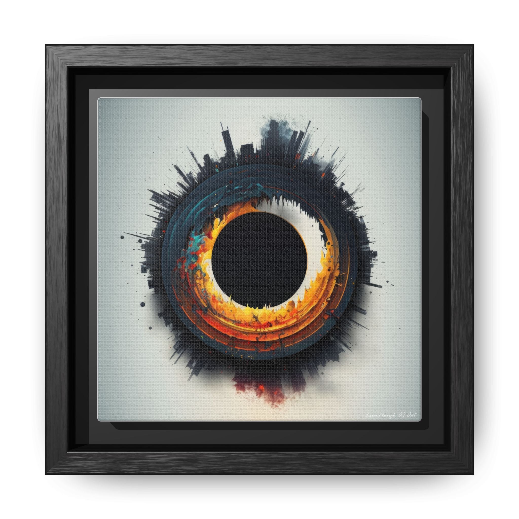 Eclipse of Industry, Art Print — Colorful Modern Wall Canvas