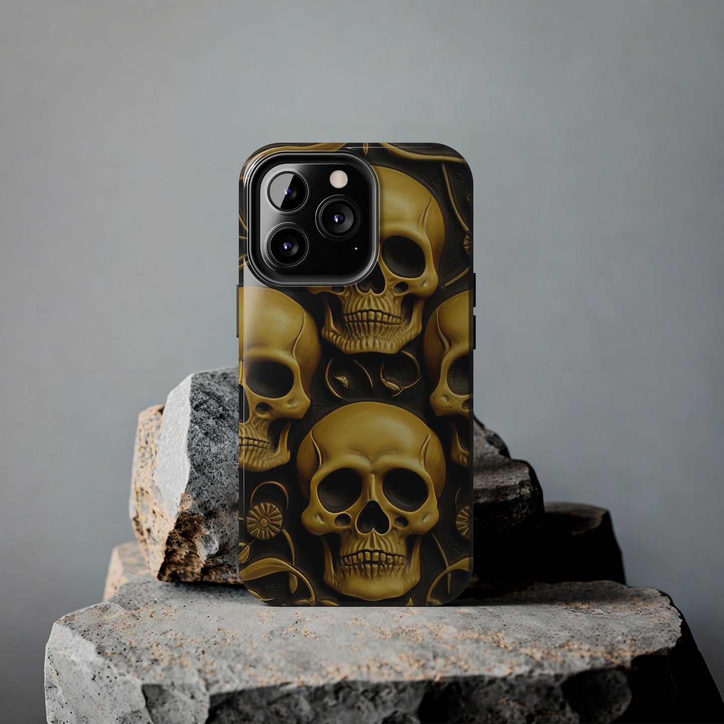 Metallic Chrome Skulls and classic Designed 18 Tough Phone Cases