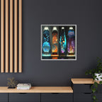 Elemental Currents, Art Print — Colorful Modern Wall Canvas