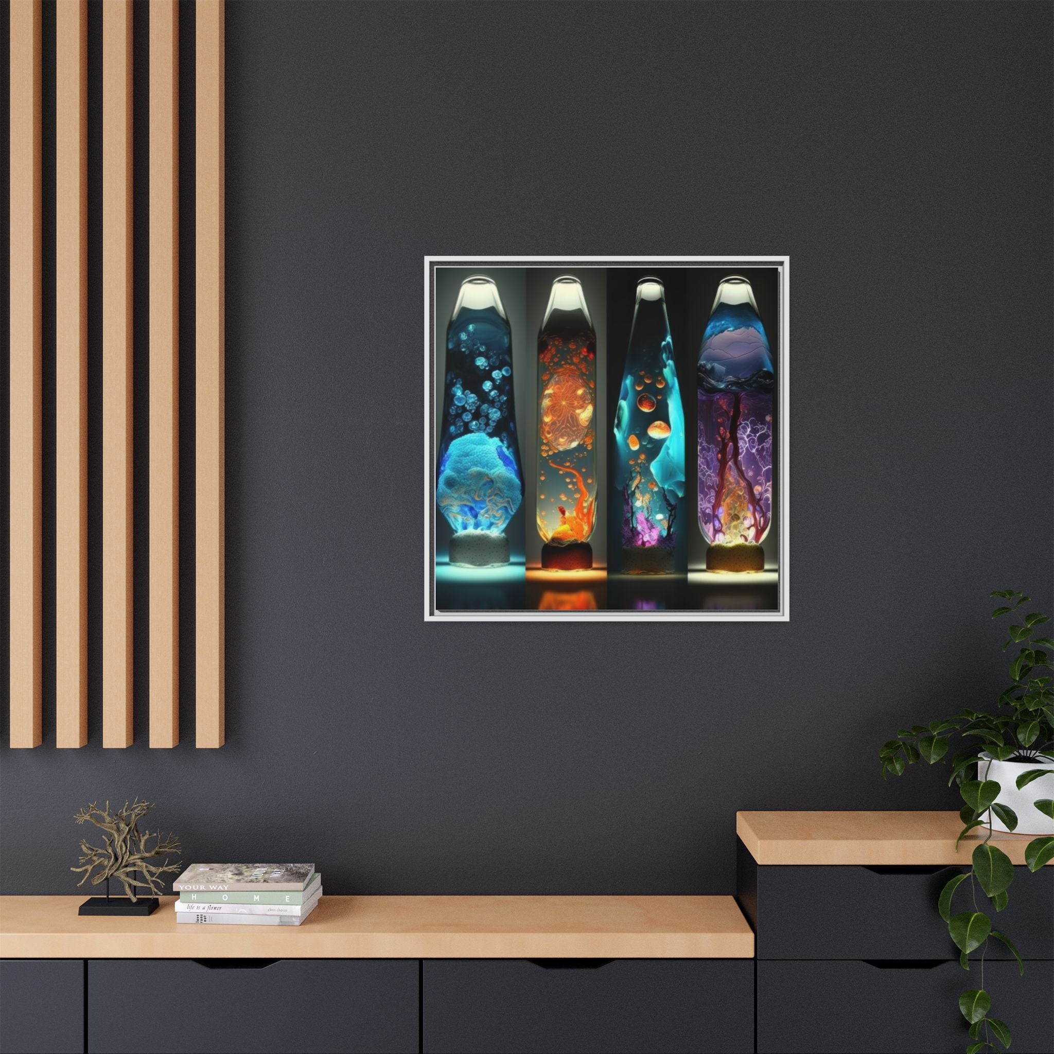 Elemental Currents, Art Print — Colorful Modern Wall Canvas