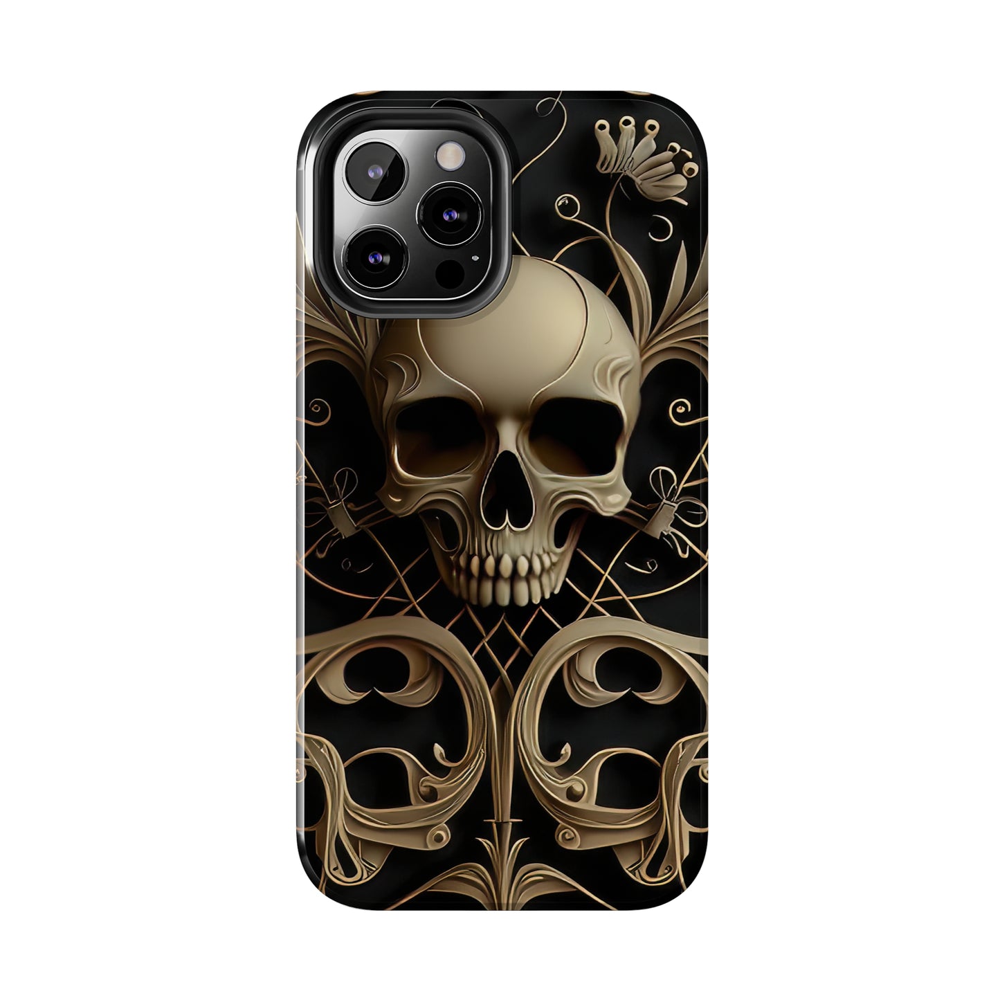 Metallic Chrome Skulls and classic Designed 1 Tough Phone Cases