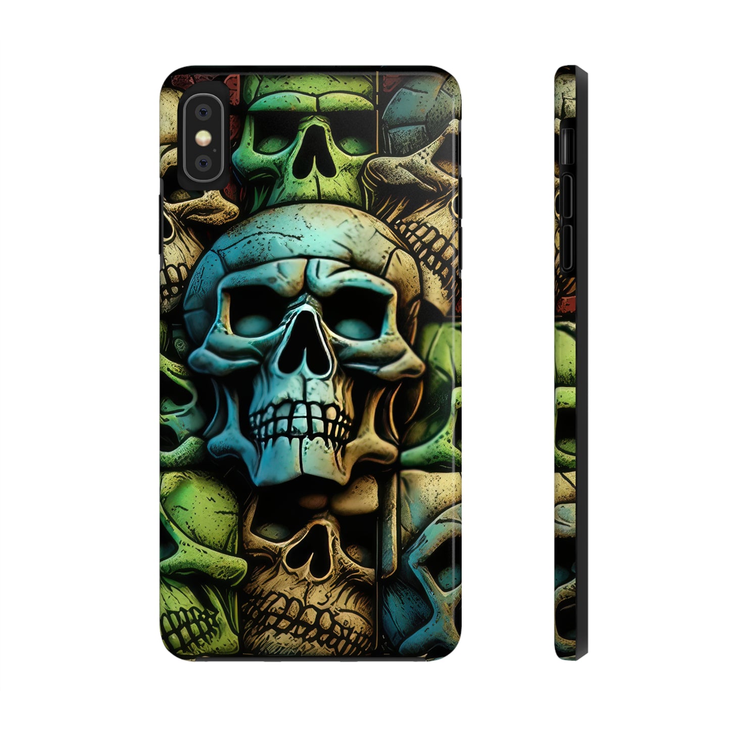 Metallic Chrome Skulls and classic Designed 13 Tough Phone Cases