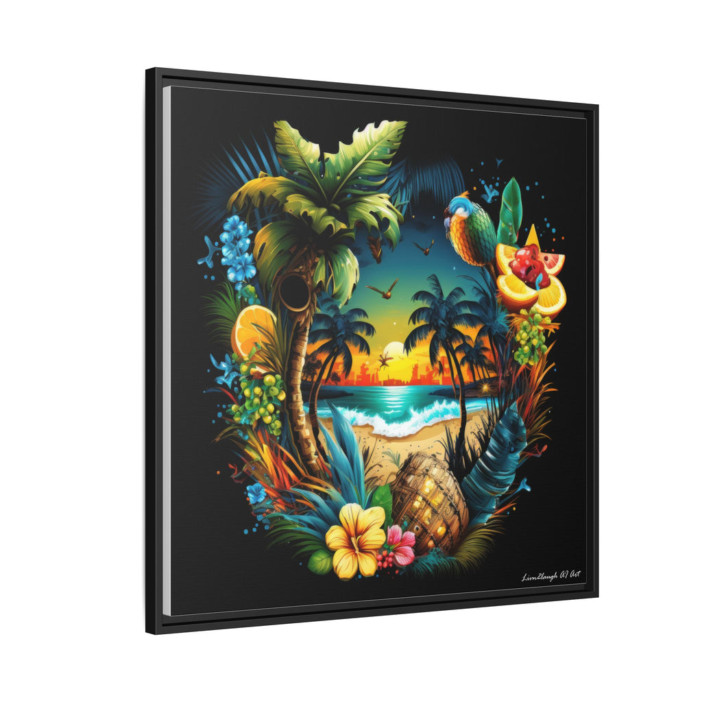 Island Rhythm at Dusk, Art Print — Colorful Modern Wall Canvas