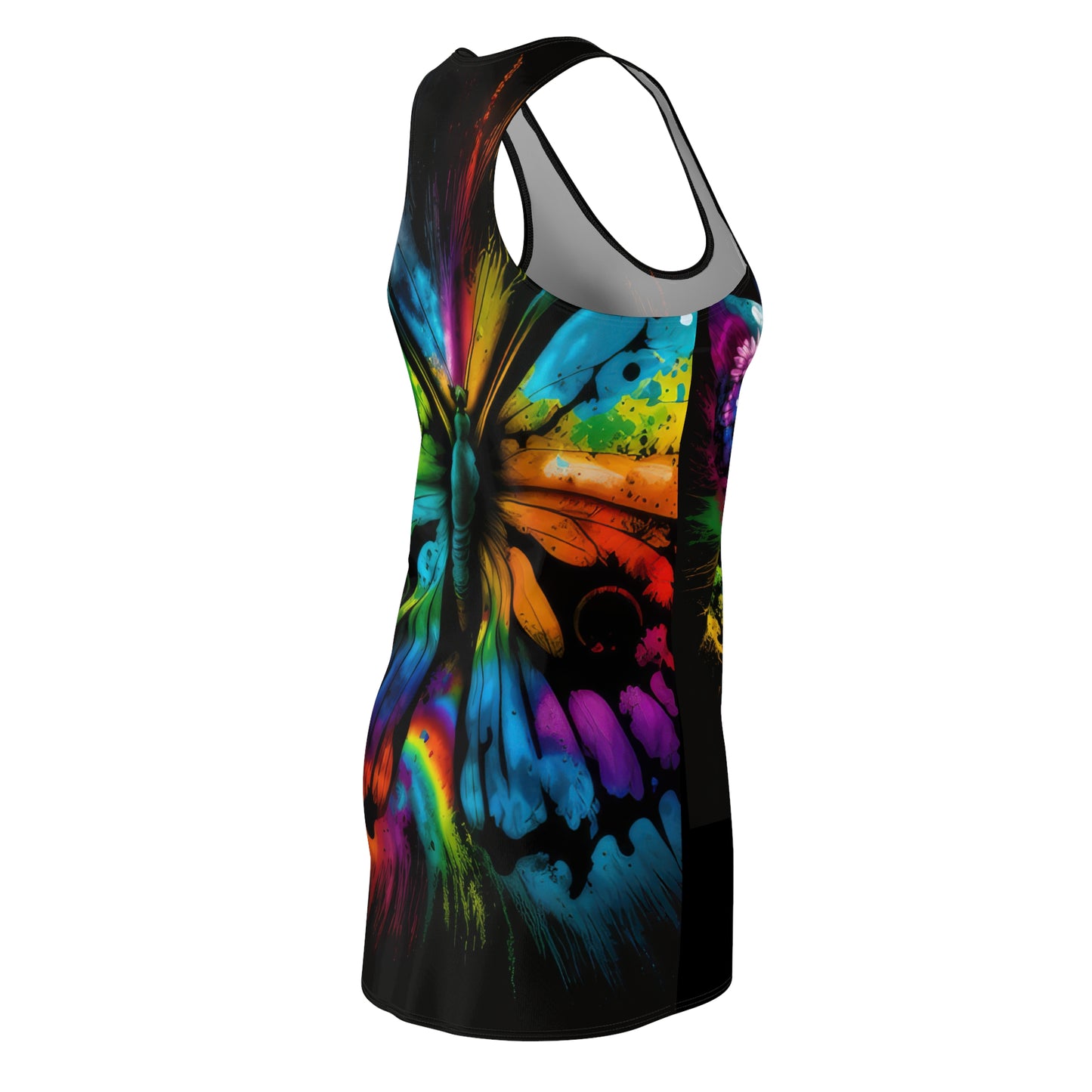 Bold And Beautiful Tie Dye Style Four Women's Cut & Sew Racerback Dress (AOP)