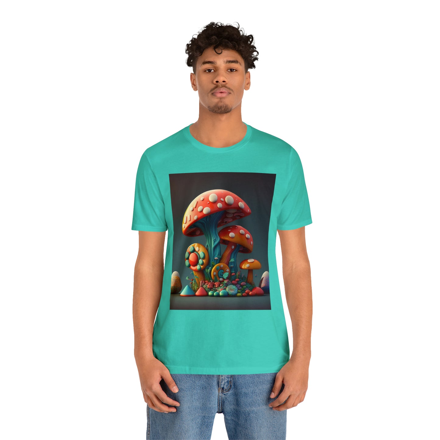 Hippie Mushroom Color Candy Style Design Style 6 Unisex Jersey Short Sleeve Tee