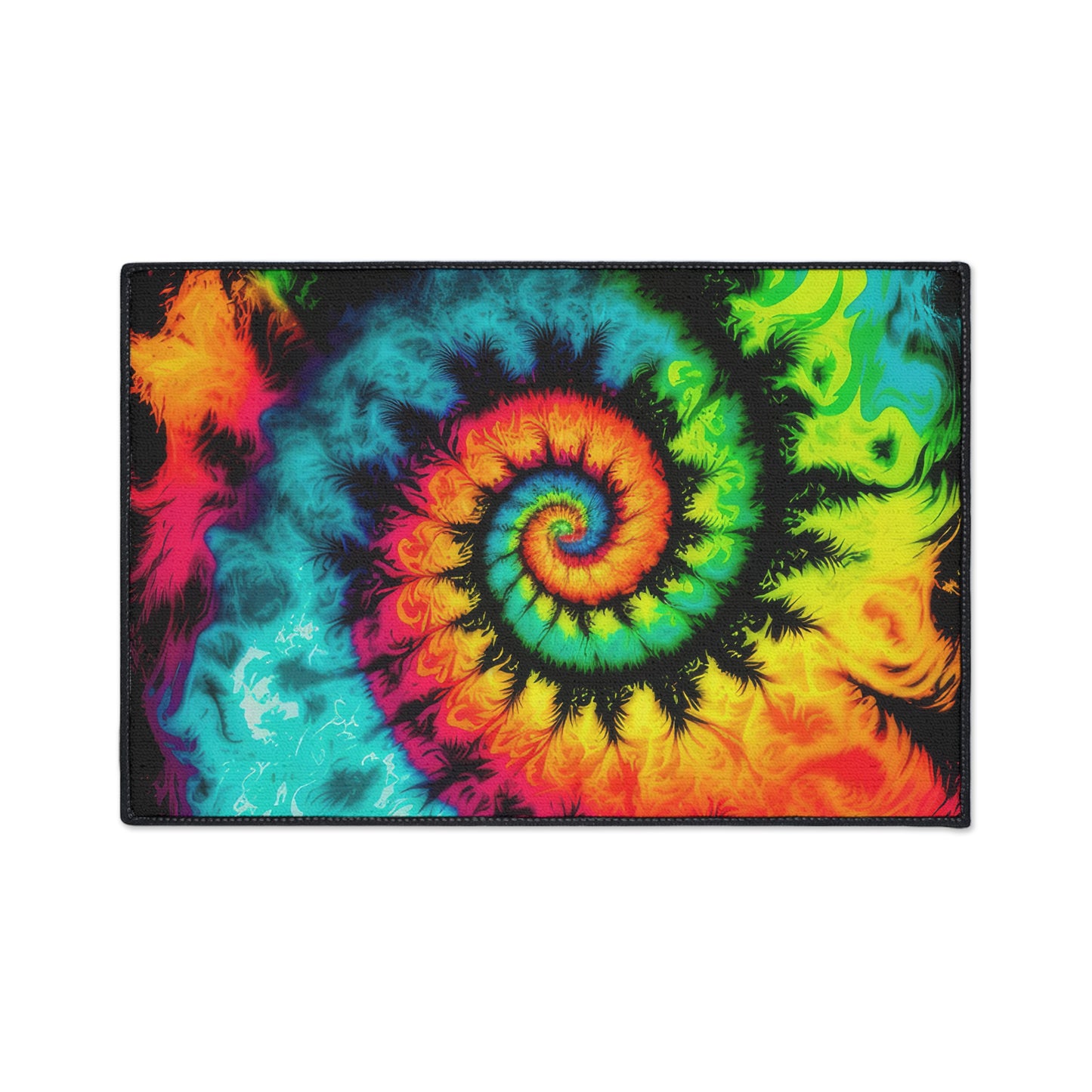 Bold And Beautiful Tie Dye Style Three Heavy Duty Floor Mat