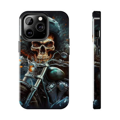 Skull Motorcycle Rider, Ready to Tear Up Road On Beautiful Bike 9 Tough Phone Cases