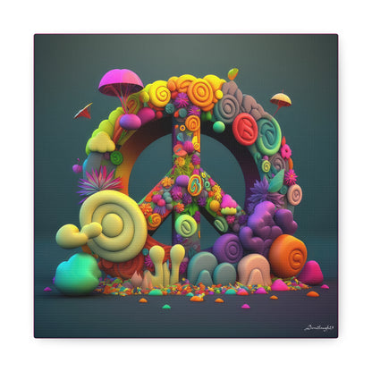 Fantastic Gummie Hippie Peace Sign Canvas Gallery Wraps