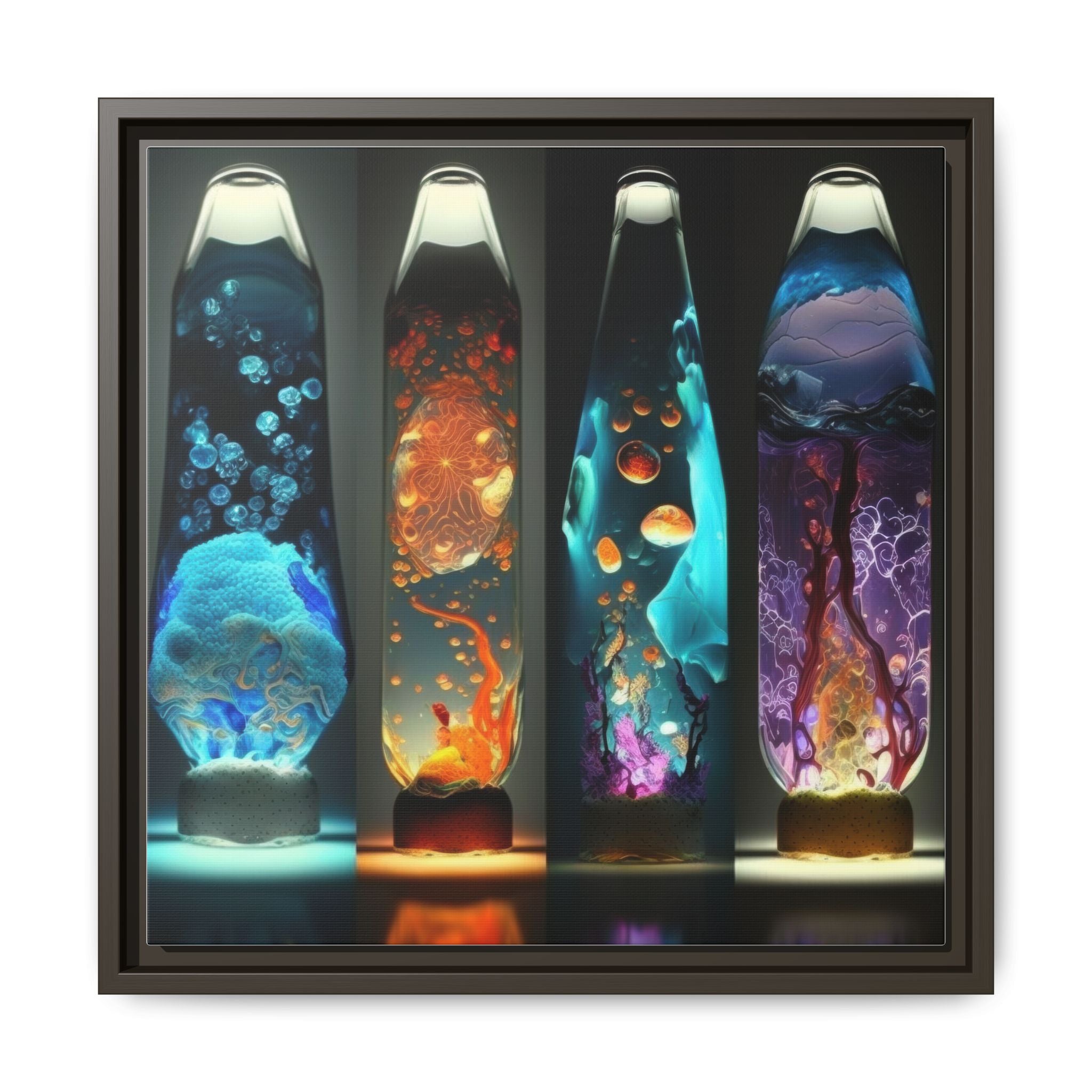 Elemental Currents, Art Print — Colorful Modern Wall Canvas