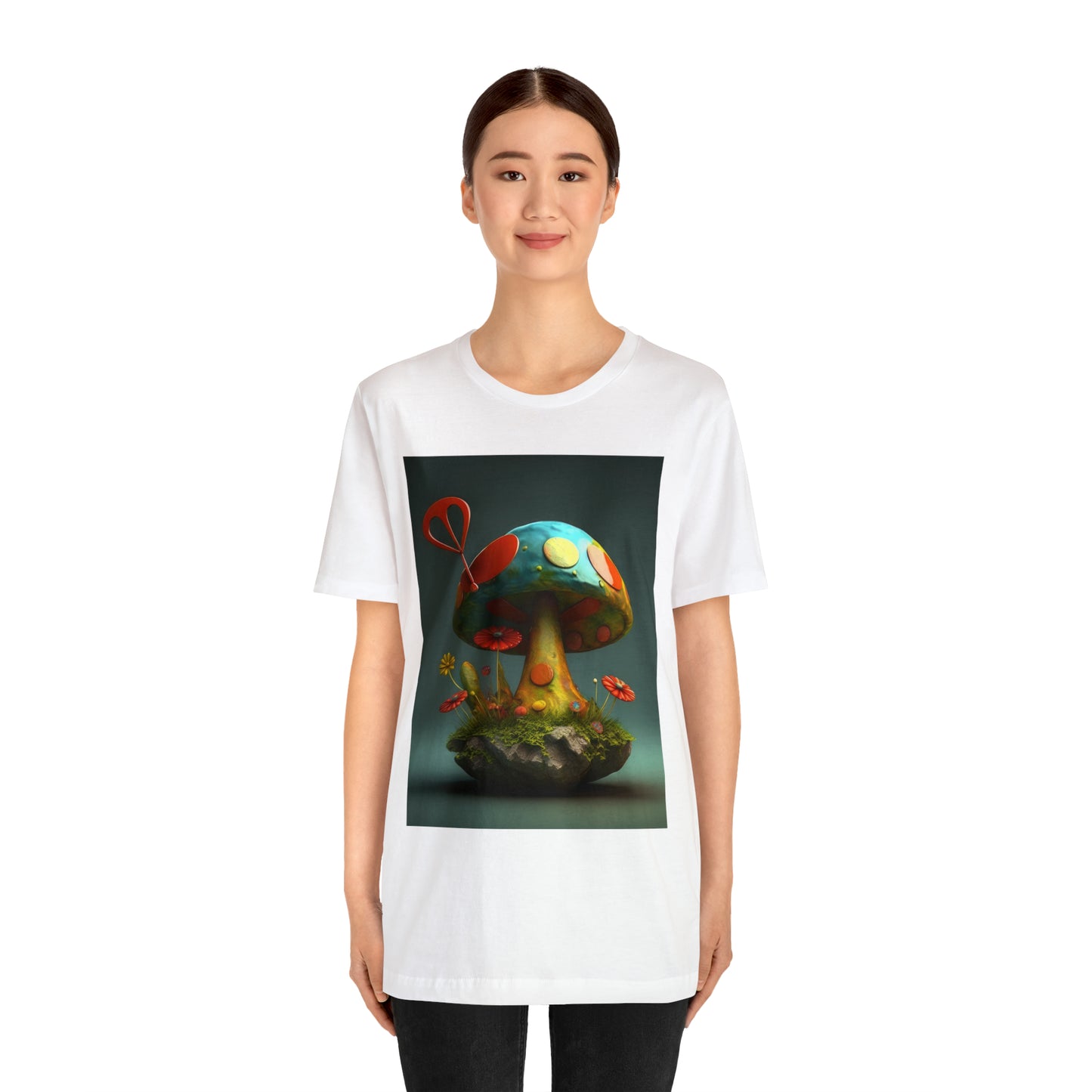 Hippie Mushroom Color Candy Style Design Style 4 Unisex Jersey Short Sleeve Tee