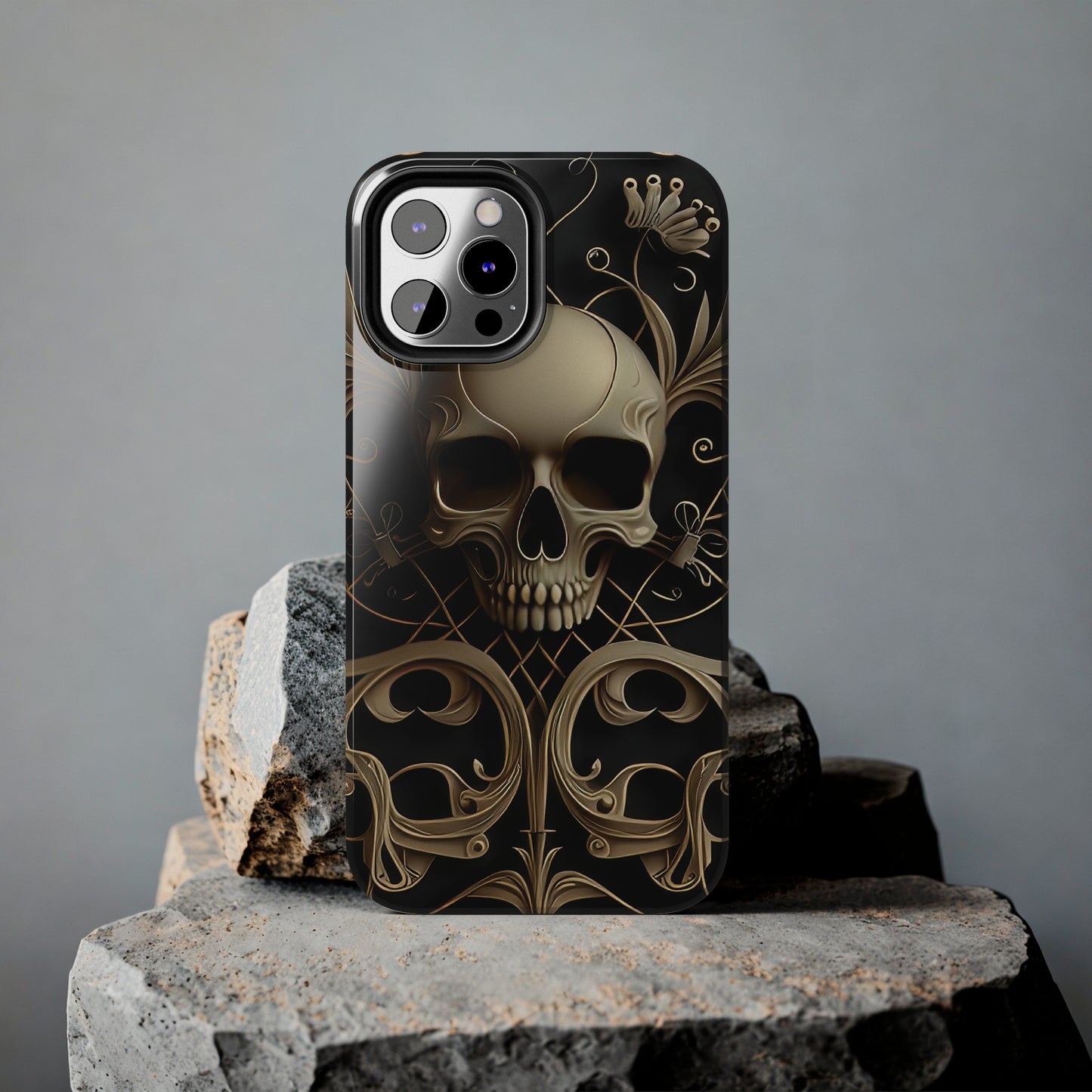 Metallic Chrome Skulls and classic Designed 1 Tough Phone Cases