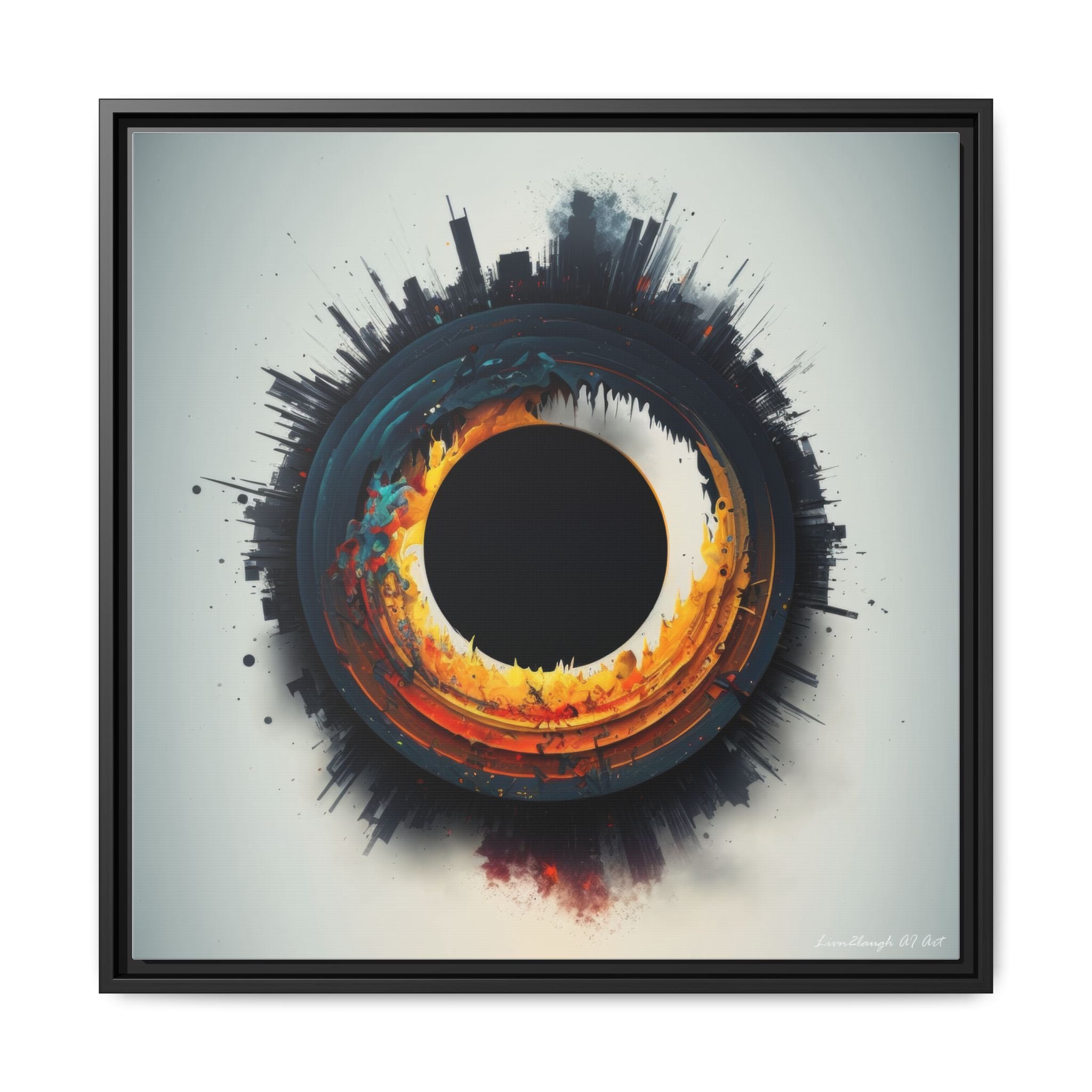 Eclipse of Industry, Art Print — Colorful Modern Wall Canvas