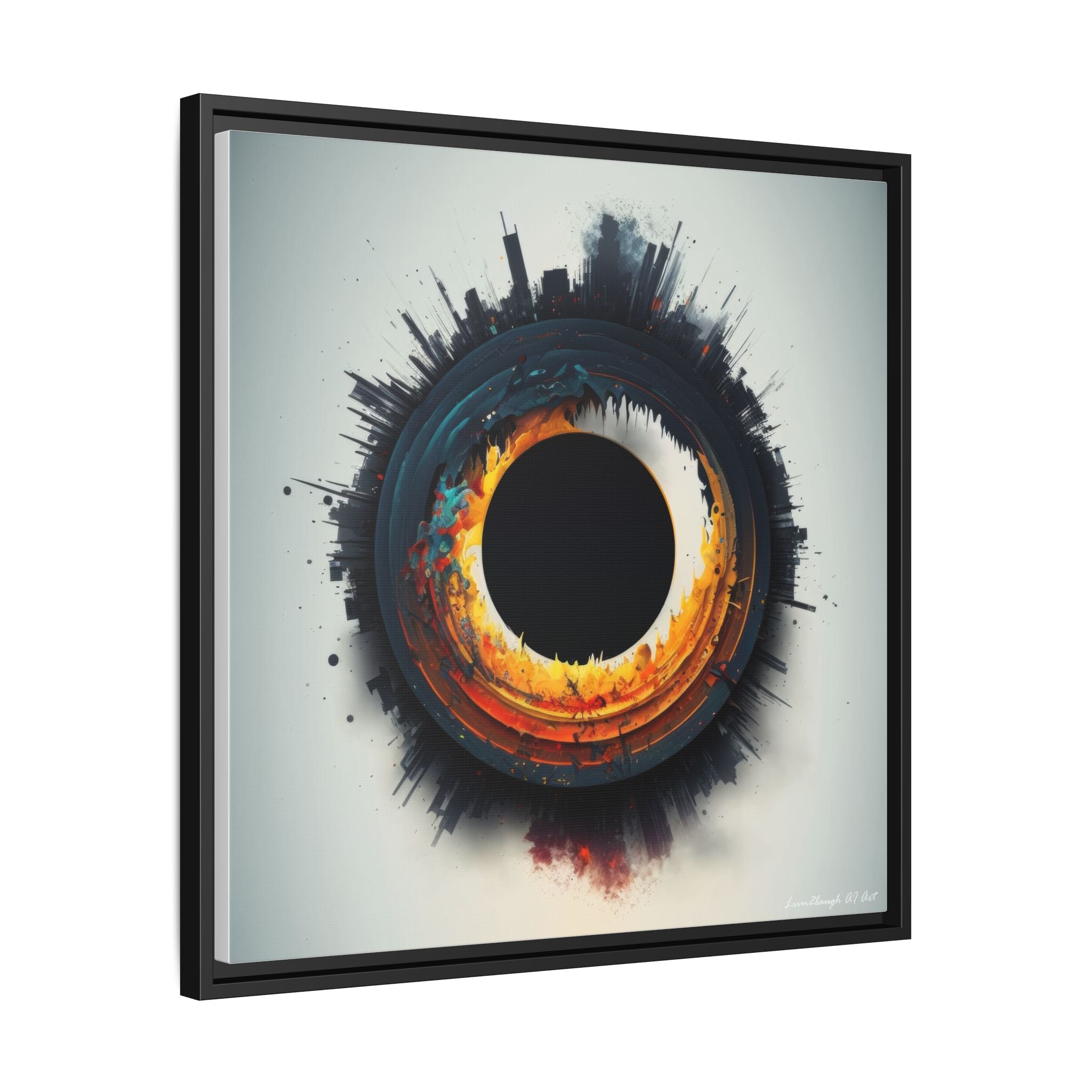 Eclipse of Industry, Art Print — Colorful Modern Wall Canvas