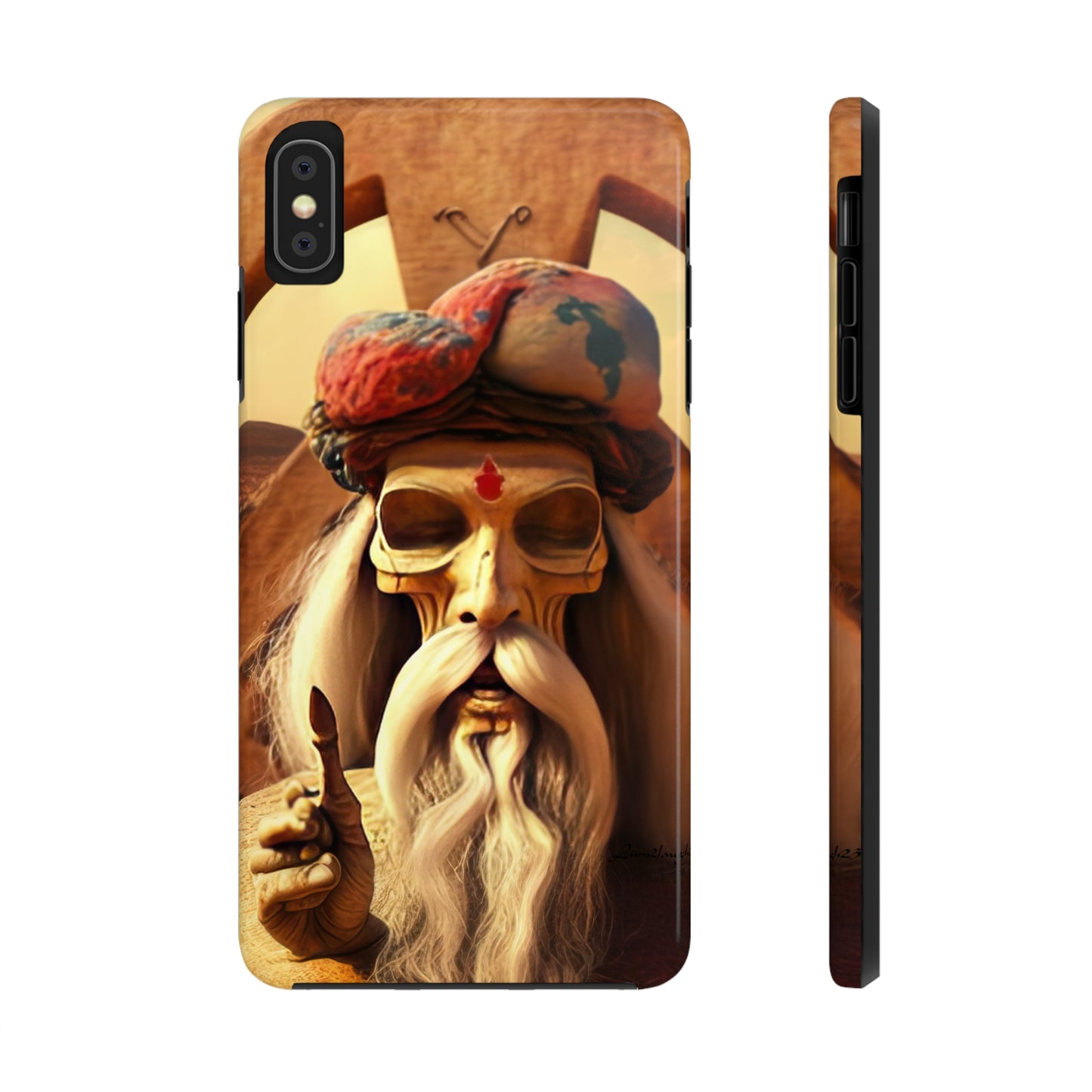 Wise Man In Dessert With Beard And Peace Sign Tough Phone Cases