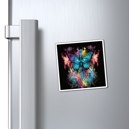 Bold And Beautiful Butterflies Style 10 Tie-Dye Magnets