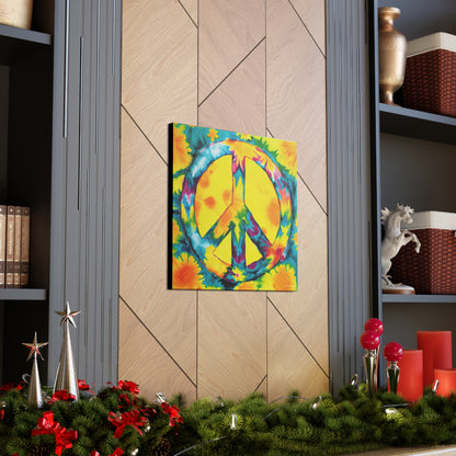 Coolio Tie Dye Hippie Peace Sign 10 Canvas Gallery Wraps