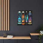 Elemental Currents, Art Print — Colorful Modern Wall Canvas