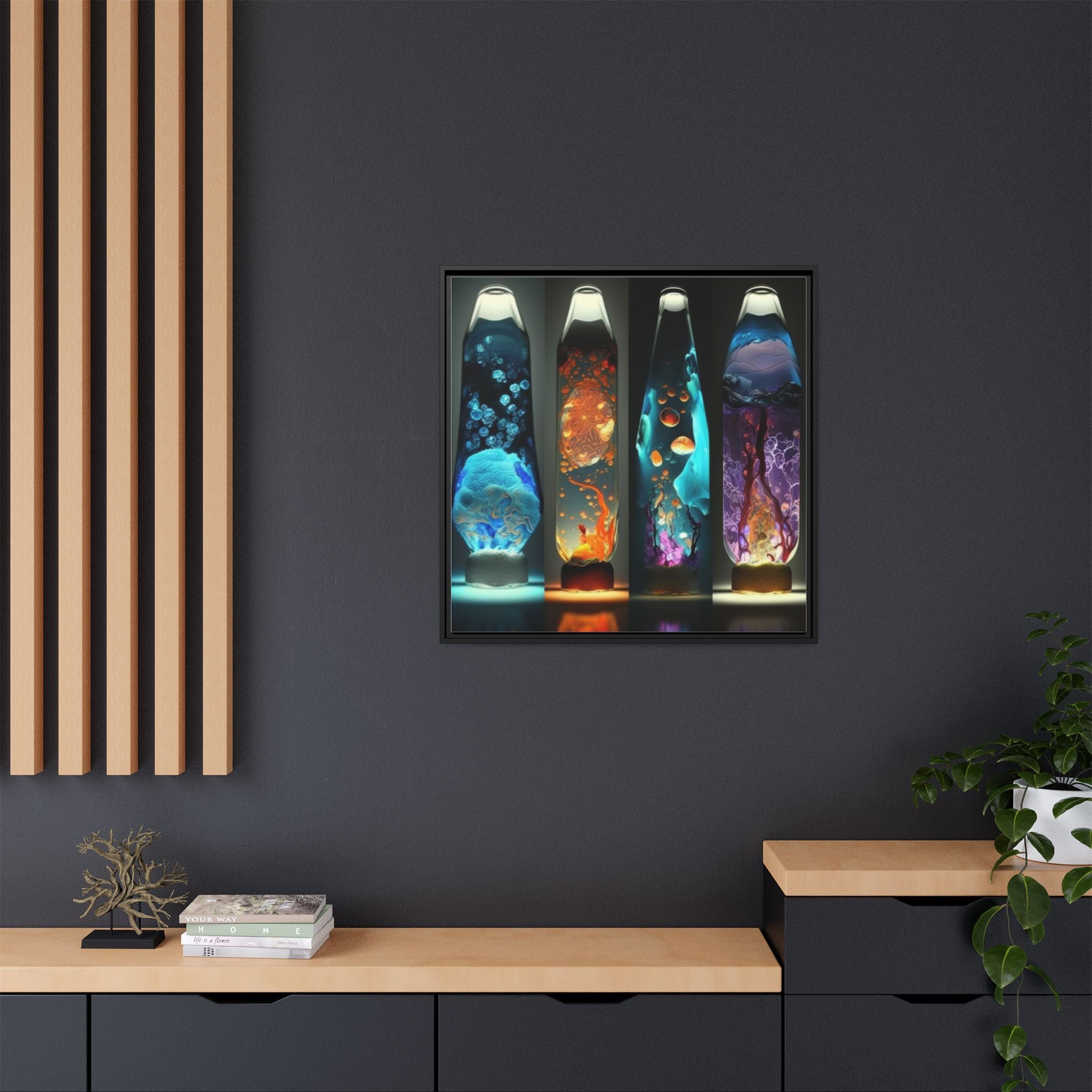 Elemental Currents, Art Print — Colorful Modern Wall Canvas