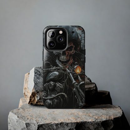 Skull Motorcycle Rider, Ready to Tear Up Road On Beautiful Bike 6 Tough Phone Cases