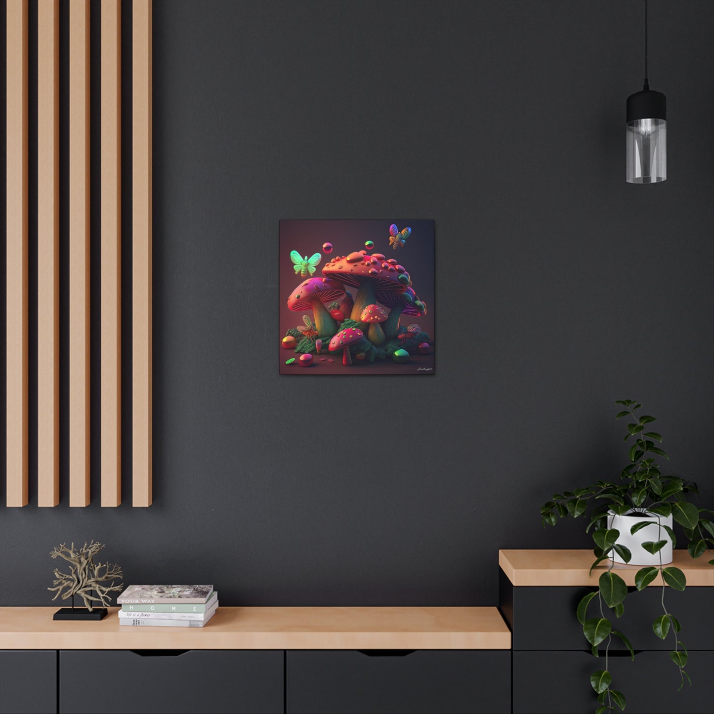 Beautiful Mushroom Luminating Colorful Bliss 8 Canvas Gallery Wraps