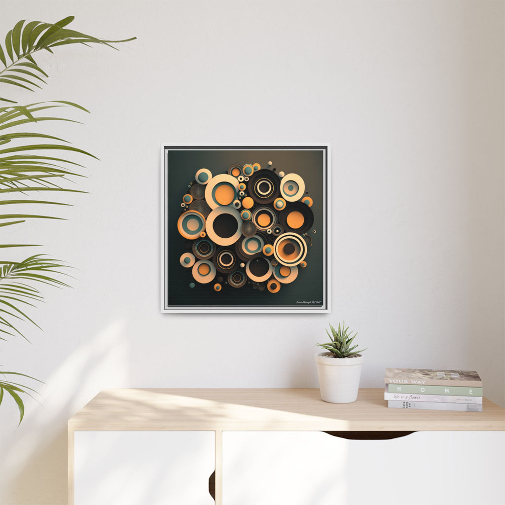 Concentric Harmony, Art Print — Colorful Modern Wall Canvas