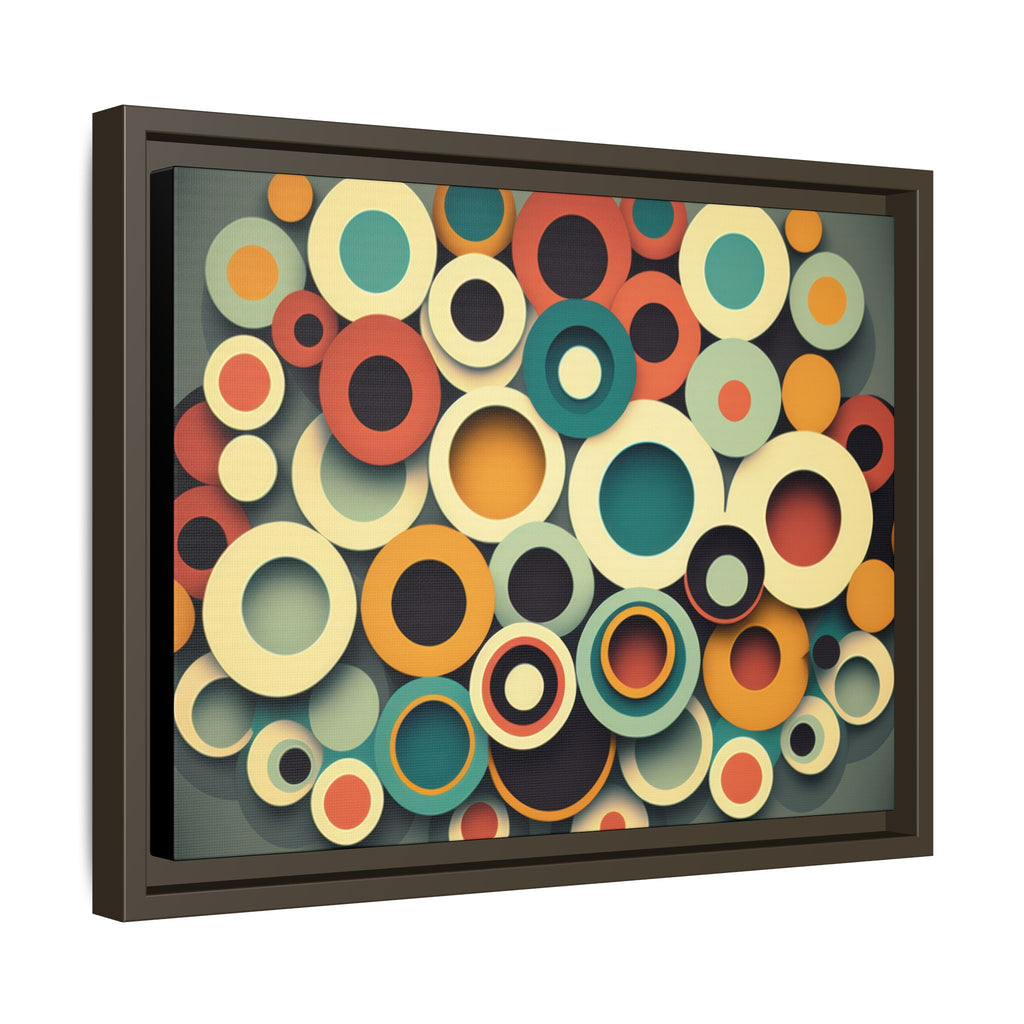 Gathered Circles, Matte Canvas, Framed (Multi-color)