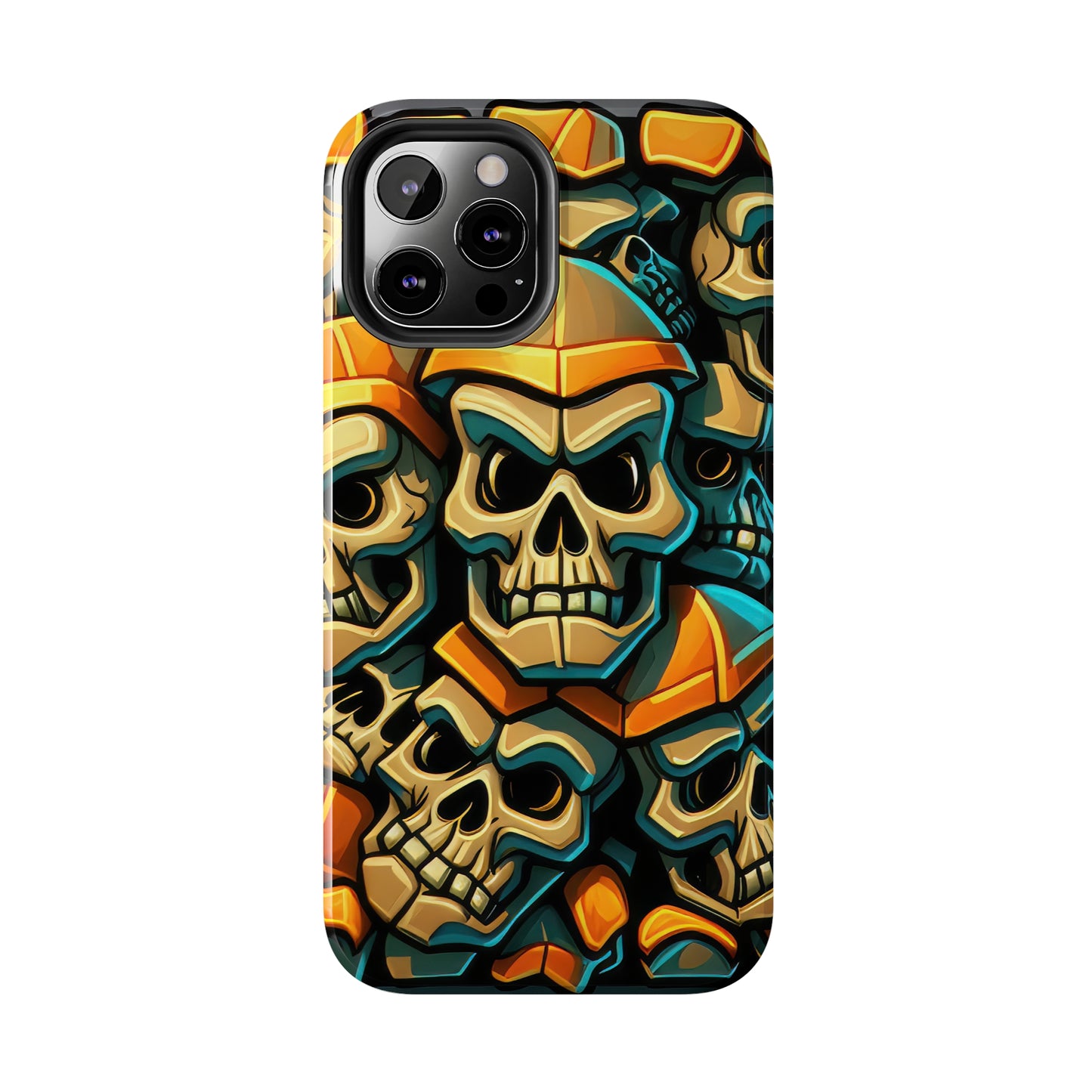 Metallic Chrome Skulls and classic Designed 16 Tough Phone Cases