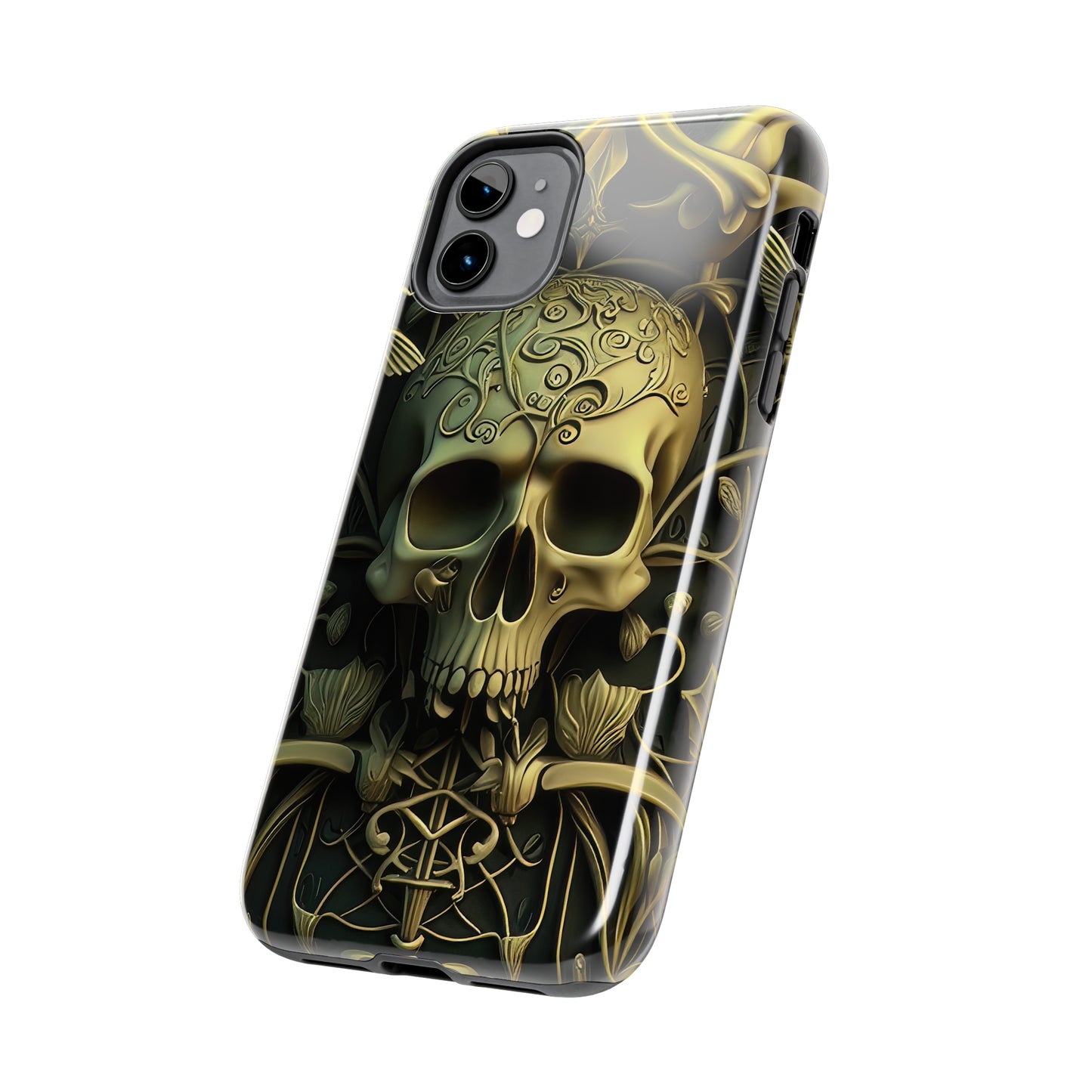 Metallic Chrome Skulls and classic Designed 3 Tough Phone Cases