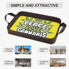 Peace  Love Cannabis  420 Marijuana PU Leather Tray
