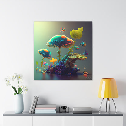 Beautiful Mushroom Luminating Colorful Bliss 6 Canvas Gallery Wraps