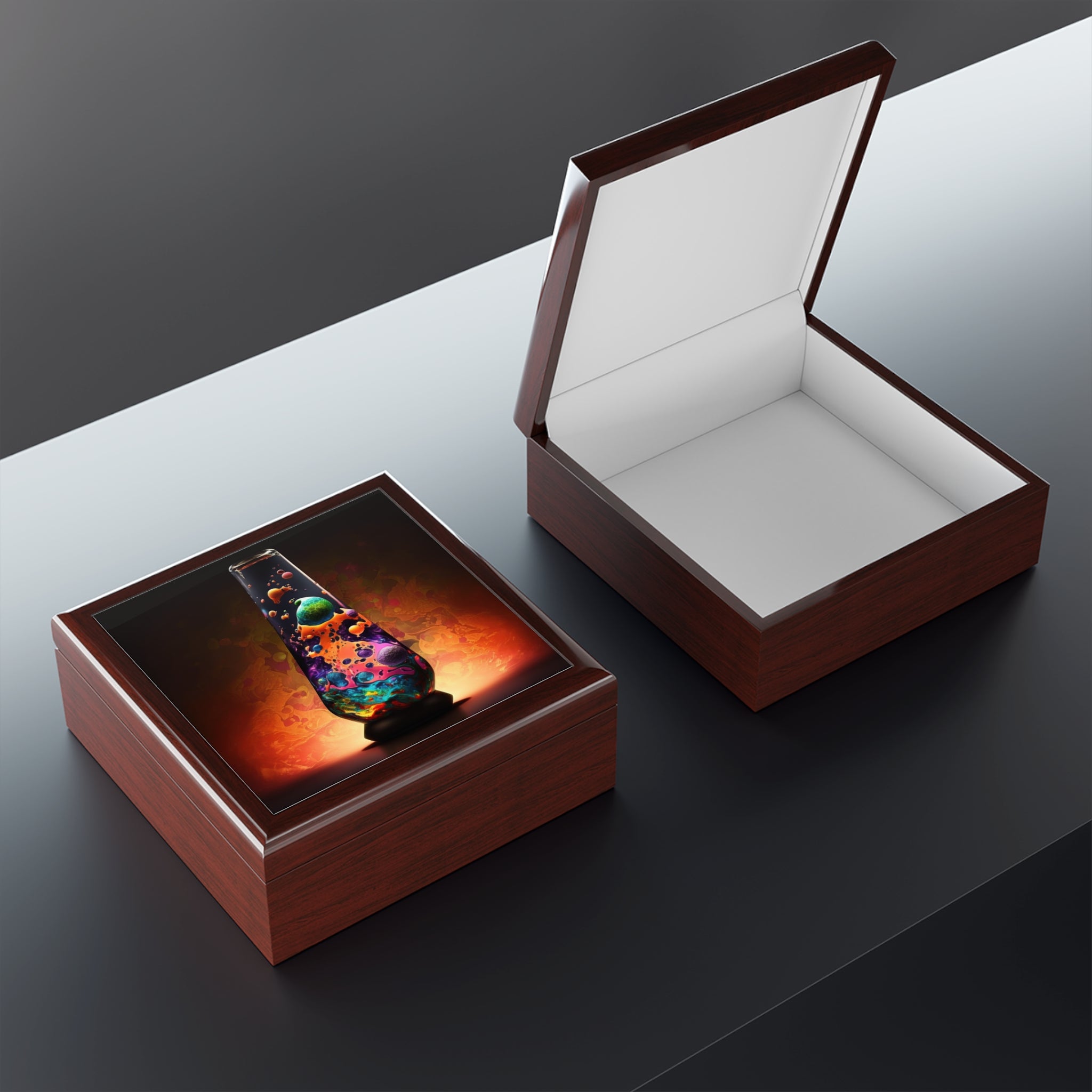 Cosmic Ember Lava Lamp, Jewelry- Stash -Collection Box
